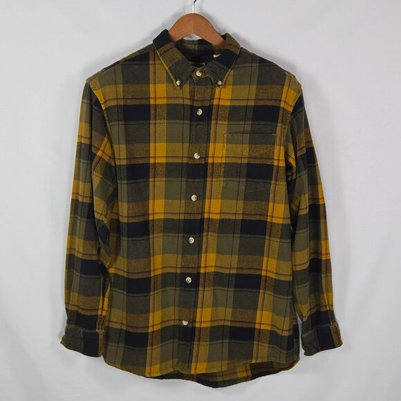 Red Head Brand Co Flannel Shirt L Plaid Button Up 100% Cotton Outdoor Workwear - Picture 1 of 13